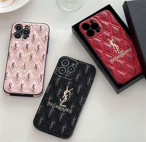 coque iphone yves saint laurent|IPHONE 15 CASE IN LEATHER .